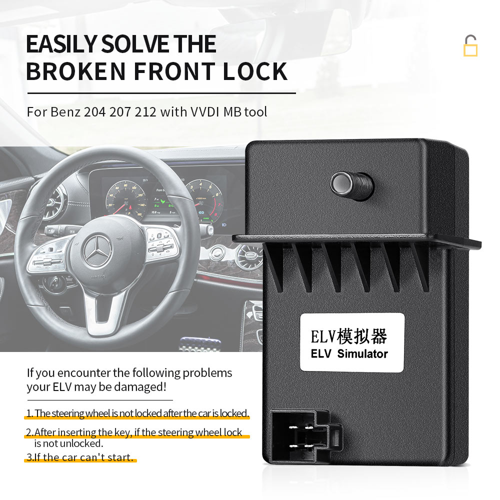 Mercedes Benz - ELV ESL steering lock emulator simulator for W204 W207 W212