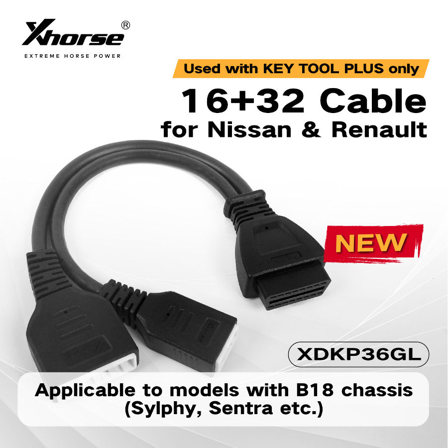 xhorse nissan 16+ 32 bypass cable